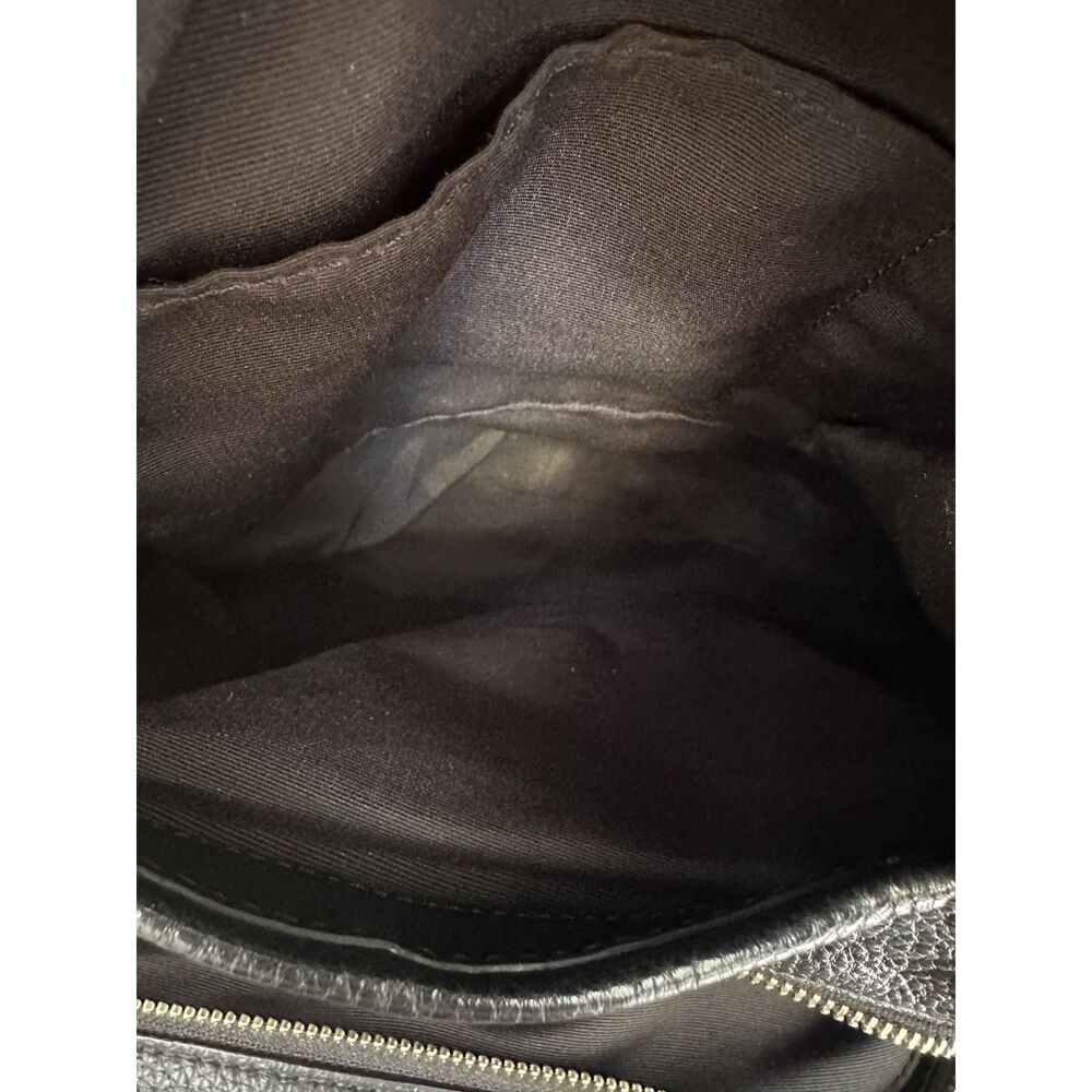 Coach Madison Phoebe Shoulder Bag Black Pebbled Leather Satchel Purse - Picture 8 of 15